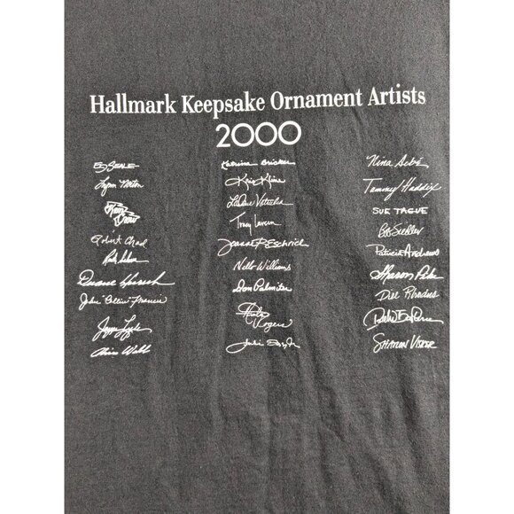 Vintage Hallmark Keepsake Ornaments Cool Collector T-Shirt 2000 Black Adult XL - Picture 6 of 11